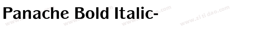 Panache Bold Italic字体转换